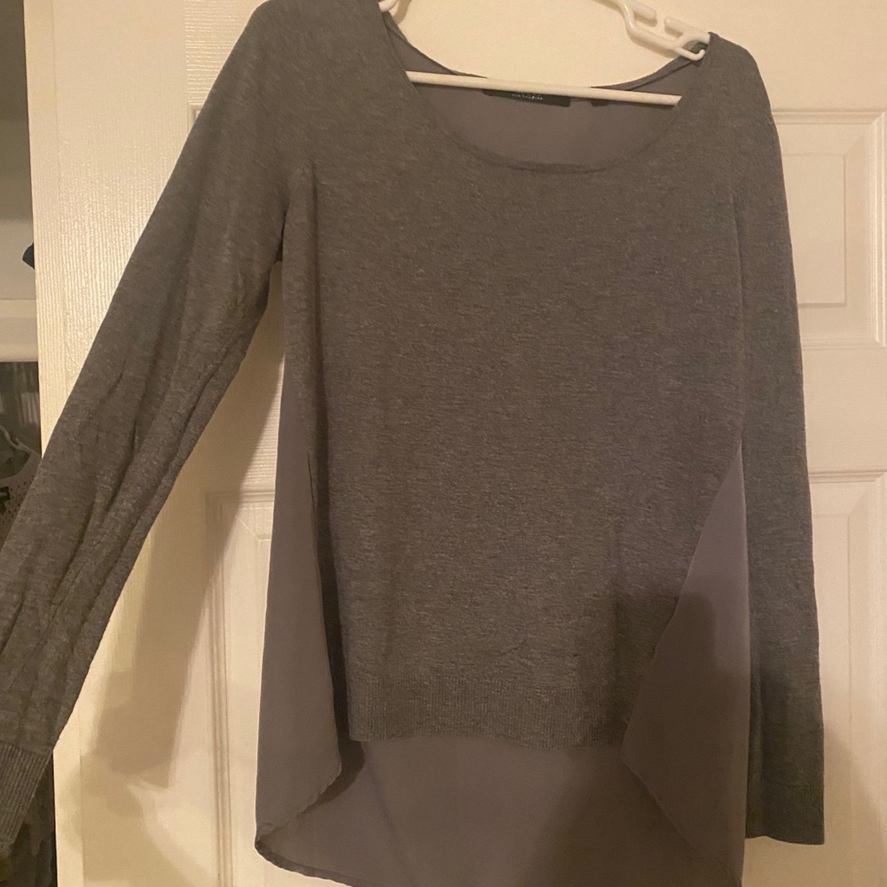 Guess gray sweater with sheer back
